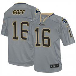 Cheap Jared Goff Rams Jersey From China Grey Lights out #16