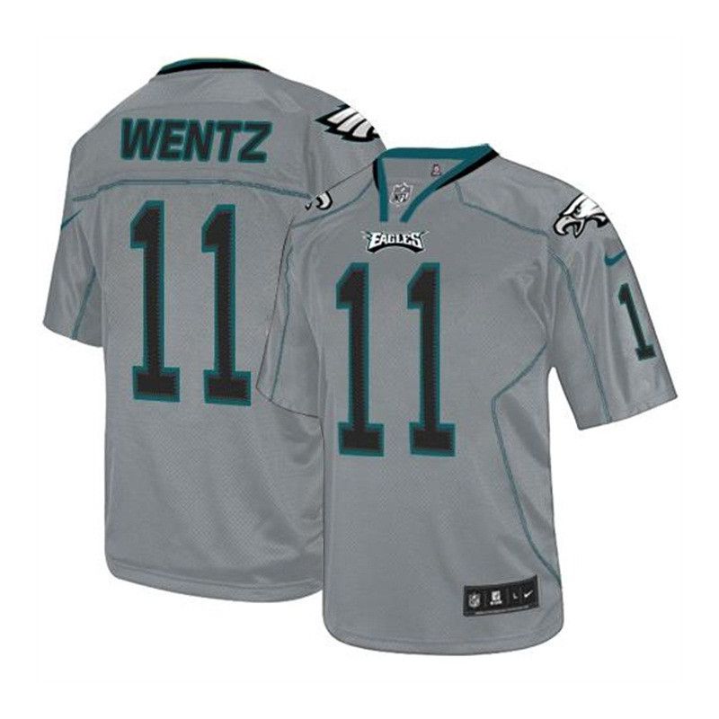 Cheap Carson Wentz Eagles Jersey From China Grey Lights out #11