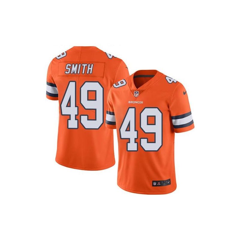 Cheap Dennis Smith Broncos Jersey From China Color Rush Legend #49 Cheap Dennis Smith Broncos Jersey From China Color Rush Legend #49