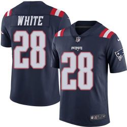 Cheap James White Patriots Jersey From China Color Rush Legend #28