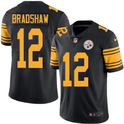 Cheap Terry Bradshaw Steelers Jersey From China Color Rush Legend #12