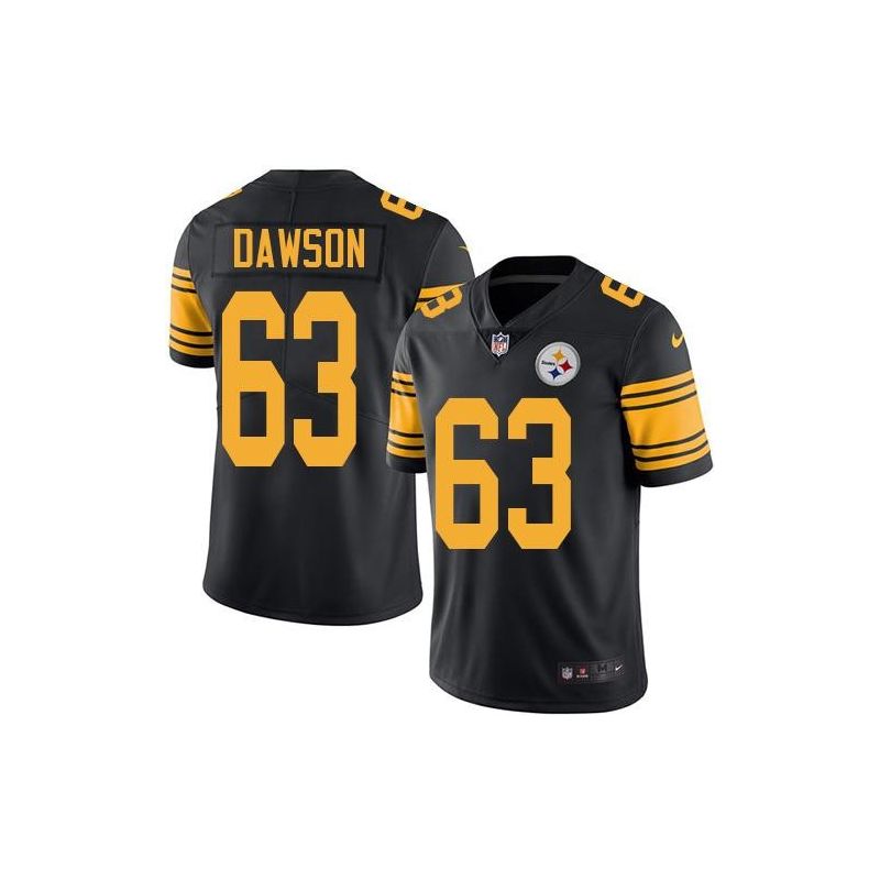 Cheap Dermontti Dawson Steelers Jersey From China Color Rush Legend #63