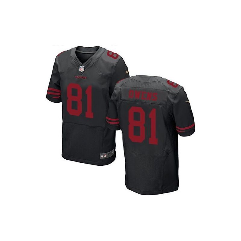 Cheap Terrell Owens 49ers Jersey From China Black Elite #81