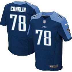 Cheap Jack Conklin Titans Jersey From China Navy Elite #78