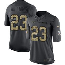 Cheap Aaron Williams Bills Jersey From China 2016 Anthracite Salute To Service #23