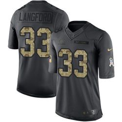 Cheap Jeremy Langford Bears Jersey From China 2016 Anthracite Salute To Service #33