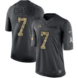 Cheap Boomer Esiason Bengals Jersey From China 2016 Anthracite Salute To Service #7