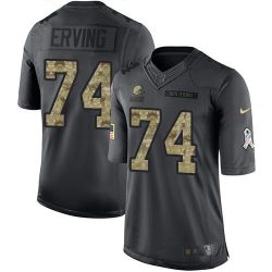 Cheap Cameron Erving Browns Jersey From China 2016 Anthracite Salute To Service #74