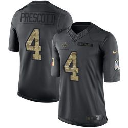 Cheap Dak Prescott Cowboys Jersey From China 2016 Anthracite Salute To Service #4