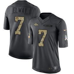 Cheap John Elway Broncos Jersey From China 2016 Anthracite Salute To Service #7