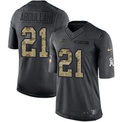 Cheap Ameer Abdullah Lions Jersey From China 2016 Anthracite Salute To Service #21