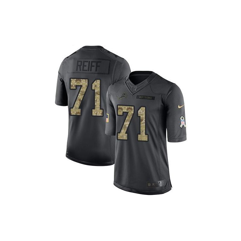 Cheap Riley Reiff Lions Jersey From China 2016 Anthracite Salute To Service #71