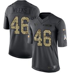 Cheap Jon Weeks Texans Jersey From China 2016 Anthracite Salute To Service #46
