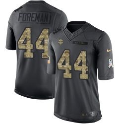 Cheap Chuck Foreman Vikings Jersey From China 2016 Anthracite Salute To Service #44
