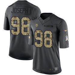 Cheap Linval Joseph Vikings Jersey From China 2016 Anthracite Salute To Service #98