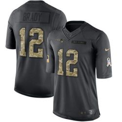 Cheap Tom Brady Patriots Jersey From China 2016 Anthracite Salute To Service #12