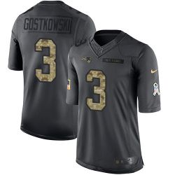 Cheap Stephen Gostkowski Patriots Jersey From China 2016 Anthracite Salute To Service #3