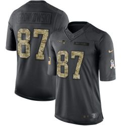 Cheap Rob Gronkowski Patriots Jersey From China 2016 Anthracite Salute To Service #87