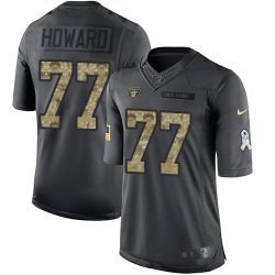 Cheap Austin Howard Raiders Jersey From China 2016 Anthracite Salute To Service #77