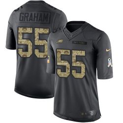 Cheap Brandon Graham Eagles Jersey From China 2016 Anthracite Salute To Service #55