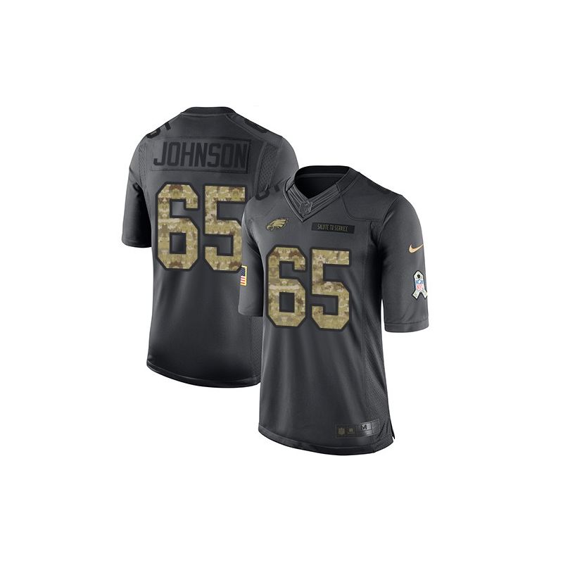 Cheap Lane Johnson Eagles Jersey From China 2016 Anthracite Salute To Service #65