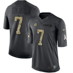 Cheap Ben Roethlisberger Steelers Jersey From China 2016 Anthracite Salute To Service #7