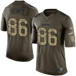 Cheap Hunter Henry Chargers Jersey From China Olive Salute To Service #86