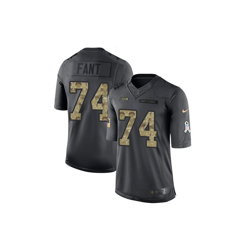 Cheap George Fant Seahawks Jersey From China 2016 Anthracite Salute To Service #74