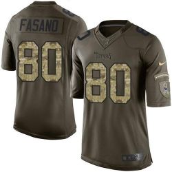 Cheap Anthony Fasano Titans Jersey From China Olive Salute To Service #80
