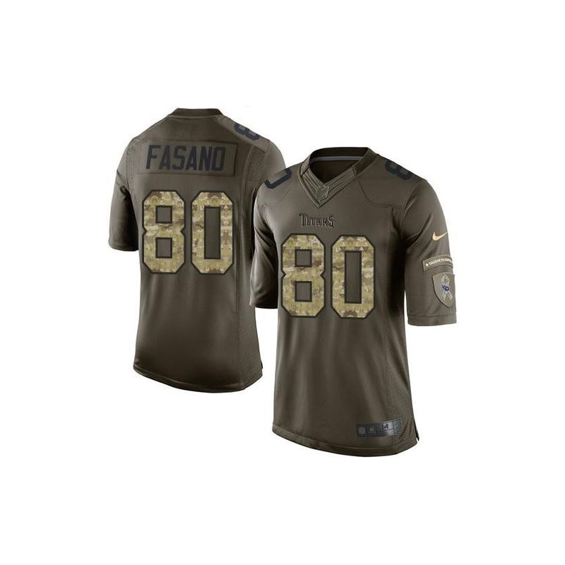 Cheap Anthony Fasano Titans Jersey From China Olive Salute To Service #80
