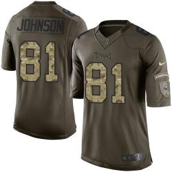 Cheap Andre Johnson Titans Jersey From China Olive Salute To Service #81