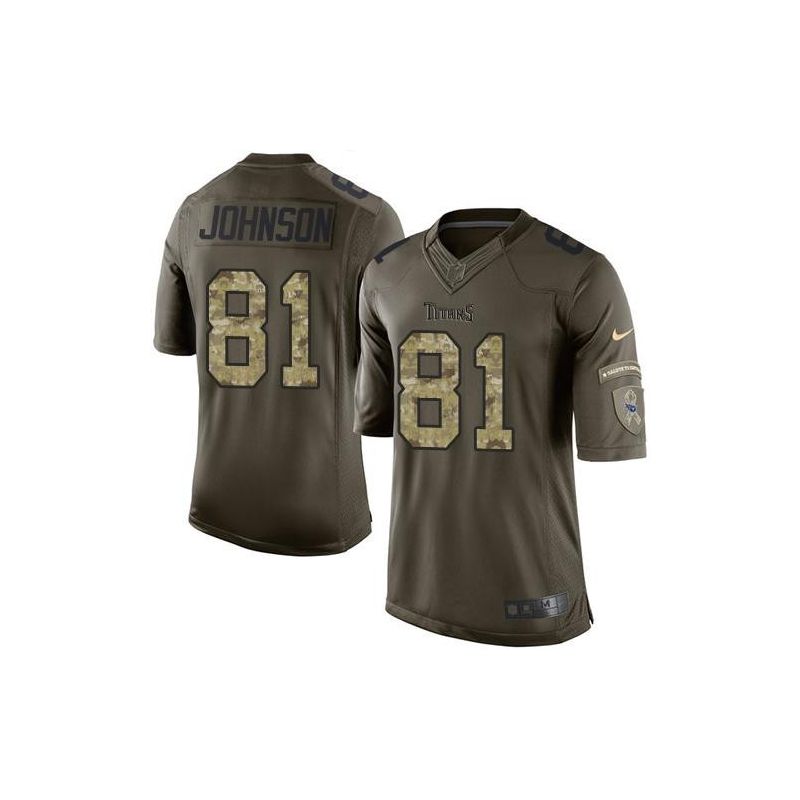 Cheap Andre Johnson Titans Jersey From China Olive Salute To Service #81