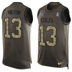 Cheap TY Hilton Colts Tank Top From China Olive Salute To Service #13