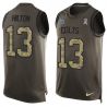 Cheap TY Hilton Colts Tank Top From China Olive Salute To Service #13