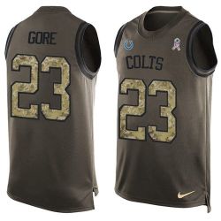 Cheap Frank Gore Colts Tank Top From China Olive Salute To Service #23