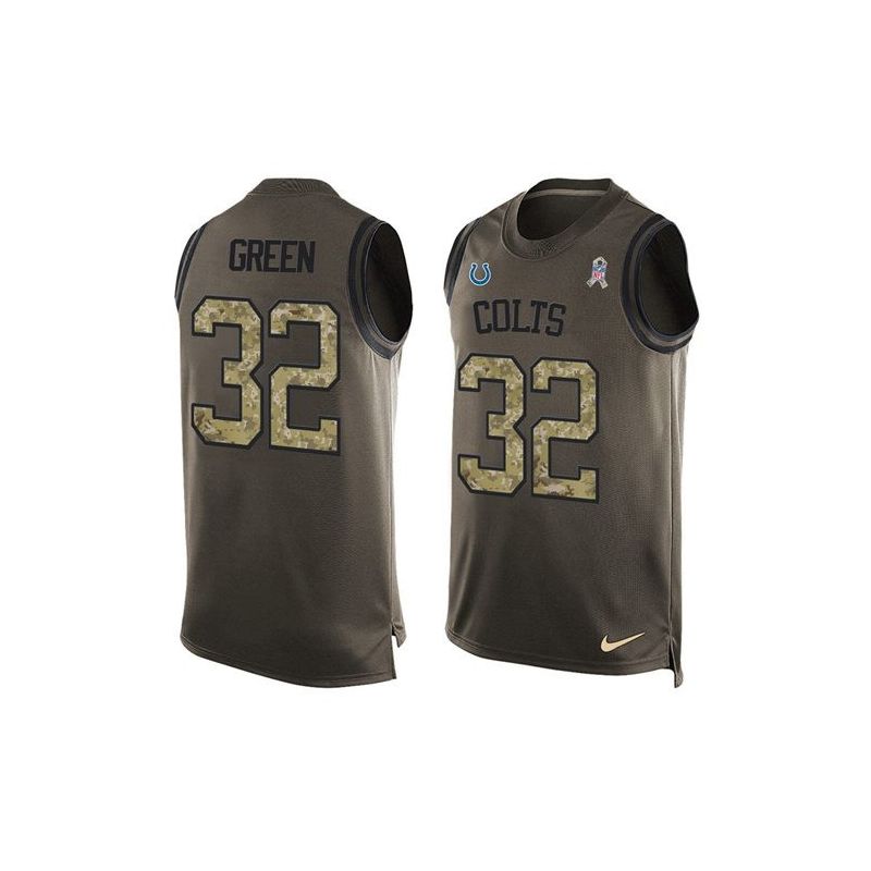 Cheap TJ Green Colts Tank Top From China Olive Salute To Service #32