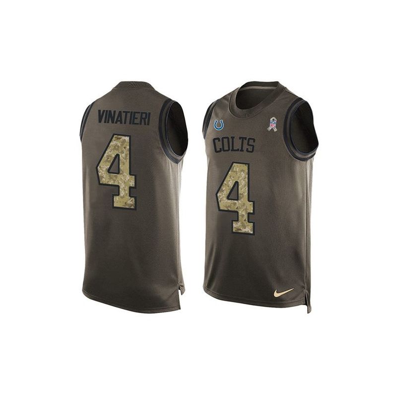 Cheap Adam Vinatieri Colts Tank Top From China Olive Salute To Service #4
