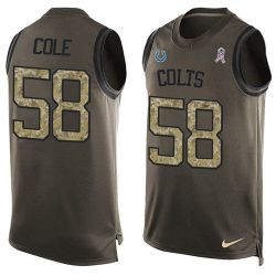 Cheap Trent Cole Colts Tank Top From China Olive Salute To Service #58