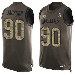 Cheap Malik Jackson Jaguars Tank Top From China Olive Salute To Service #90