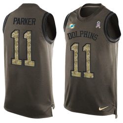 Cheap DeVante Parker Dolphins Tank Top From China Olive Salute To Service #11
