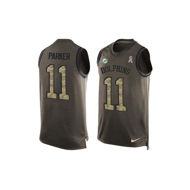 Cheap DeVante Parker Dolphins Tank Top From China Olive Salute To Service #11