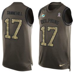 Cheap Ryan Tannehill Dolphins Tank Top From China Olive Salute To Service #17