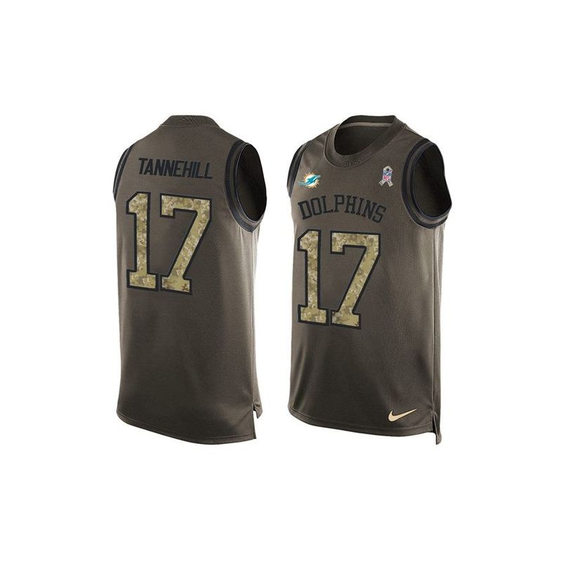 Cheap Ryan Tannehill Dolphins Tank Top From China Olive Salute To Service #17
