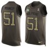 Cheap Mike Pouncey Dolphins Tank Top From China Olive Salute To Service #51