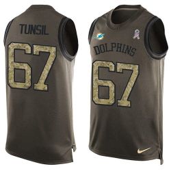 Cheap Laremy Tunsil Dolphins Tank Top From China Olive Salute To Service #67