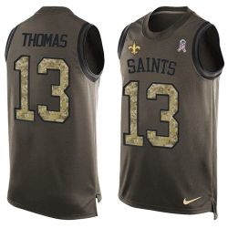 Cheap Michael Thomas Saints Tank Top From China Olive Salute To Service #13