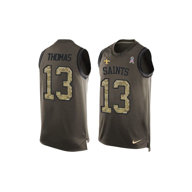 Cheap Michael Thomas Saints Tank Top From China Olive Salute To Service #13
