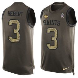 Cheap Bobby Hebert Saints Tank Top From China Olive Salute To Service #3