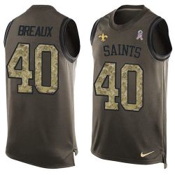 Cheap Delvin Breaux Saints Tank Top From China Olive Salute To Service #40