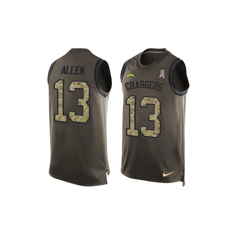 Cheap Keenan Allen Chargers Tank Top From China Olive Salute To Service #13